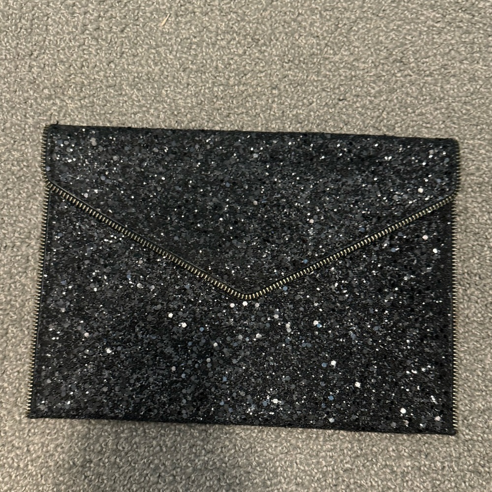Rebecca Minkoff | Black glitter clutch
